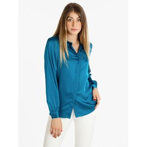 Sweet Camicia donna in raso Camicie donna Blu taglia S