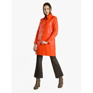 Solada Cappotto in ecopelle da donna Cappotto Classico donna Arancione taglia XL