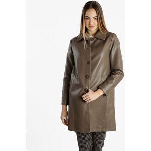 Solada Cappotto in ecopelle da donna Cappotto Classico donna Marrone taglia M