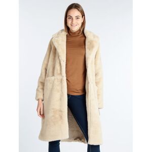 Solada Cappotto in ecopelliccia donna Cappotto Classico donna Beige taglia L