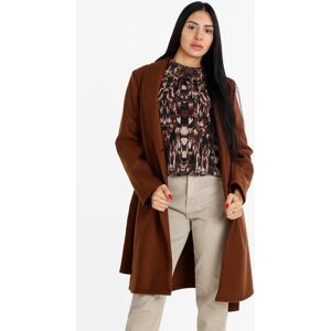 Solada Cappotto lungo classico donna con cintura Cappotto Classico donna Marrone taglia Unica