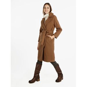 Flight Finery Cappotto lungo da donna a doppiopetto misto lana Cappotto Classico donna Beige taglia XL