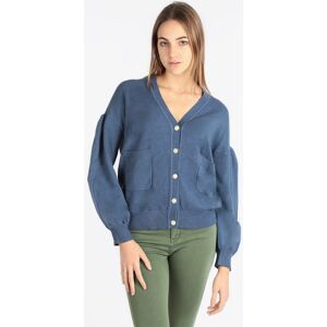 Solada Cardigan donna modello oversize Cardigan donna Blu taglia Unica