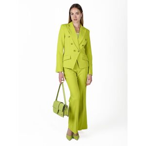 Solada Completo donna con giacca a doppiopetto e pantaloni a zampa Pantaloni Eleganti donna Verde taglia L