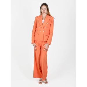 Solada Completo elegante da donna con giacca a doppiopetto Pantaloni Eleganti donna Arancione taglia M
