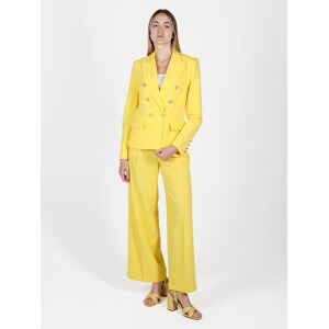 Solada Completo elegante da donna con giacca a doppiopetto Pantaloni Eleganti donna Giallo taglia M