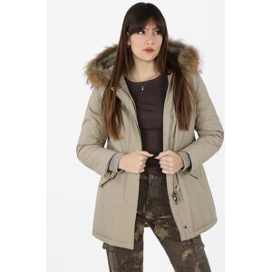 Solada Giubbotto imbottito con cappuccio in ecopelo Giacconi e Giubbotti donna Beige taglia S