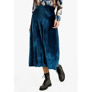 Sweet Gonna midi in velluto Gonne Lunghe donna Blu taglia L/XL