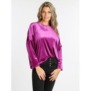 unique Maglia da donna oversize T-Shirt Manica Lunga donna Viola taglia Unica