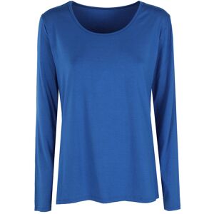 Solada Maglietta girocollo da donna tinta unita T-Shirt Manica Lunga donna Blu taglia Unica