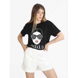 Vogue Maxi t-shirt donna con stampa T-Shirt Manica Corta donna Nero taglia Unica