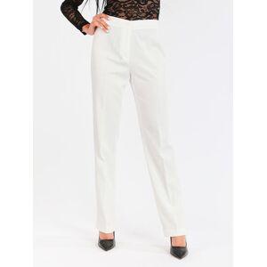 Radaus Pantalone classico donna gamba dritta Pantaloni Eleganti donna Bianco taglia 48