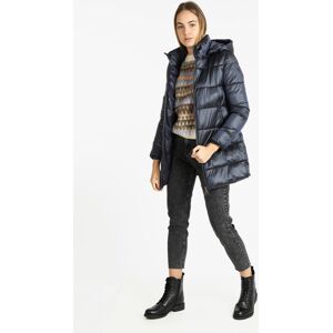 mont rose Piumino donna invernale con cappuccio Giacconi e Giubbotti donna Blu taglia S