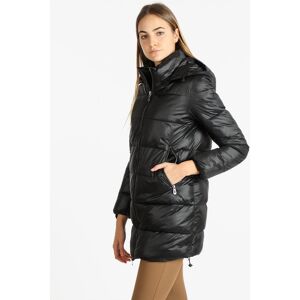 mont rose Piumino donna invernale con cappuccio Giacconi e Giubbotti donna Nero taglia M