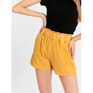 Solada Shorts donna vita alta con cintura Shorts donna Giallo taglia XL