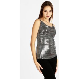 Solada Top donna con lurex Tops donna Argento taglia Unica