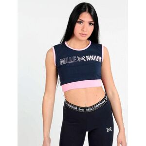 Millennium Top sportivo donna con stampa scritta Tops donna Blu taglia S