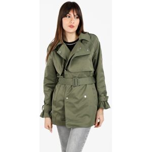 Solada Trench donna con chiusura a doppiopetto e cintura Trench donna Verde taglia XL