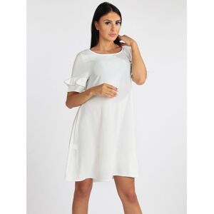 Melitea Vestito donna svasato a maniche corte Vestiti donna Bianco taglia Unica