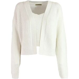 Denny Rose Jeans Cardigan Donna Colore Bianco BIANCO S