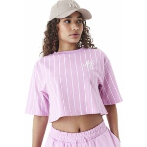 New Era Cap Pinstripe Crop W - T-shirt - donna Pink L