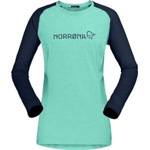 Norrona Fjørå Equaliser Lightweight - maglia a maniche lunghe - donna Green/Blue S