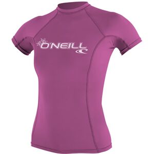 O'Neill Women's Basic S/S Rash Guard - maglia a compressione - donna Pink M