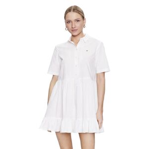 Tommy Jeans Poplin Tiered W - vestito - donna White XS