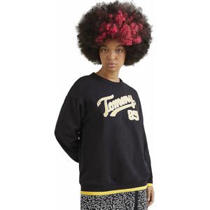 Tommy Jeans W Relaxed Collegiate 85 Crew - felpa - donna Black S