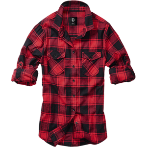 Brandit Camicia Donna  Amy Flannel Rosso-Nero