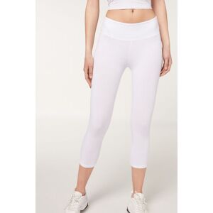 Calzedonia Leggings Capri in Cotone Supima Donna Bianco L