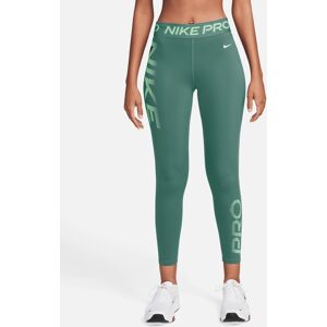 Nike Legging Pro Mid-Rise 7/8 Graphic pour Femme Couleur : Bicoastal/Vapor Green/White Taille : L L