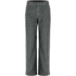 Freddy Jeans vita regular e gamba ampia con cuciture centro gamba Light Grey-Seams Black Donna Large