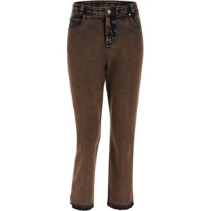 Freddy Jeans  BLACK 7/8 gamba dritta fondo taglio a vivo Lunarwashbrown-Blue Seams Donna Small