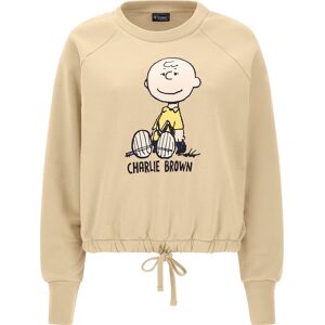 Freddy Felpa corta con coulisse in vita e stampa Charlie Brown Safari Donna Small