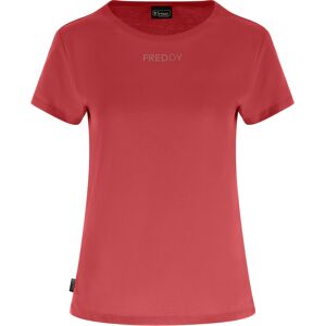 Freddy T-shirt girocollo con piccolo logo in micro pois argento Slate Rose Donna Small