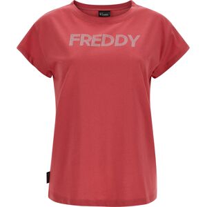 Freddy T-shirt con maniche ad aletta e stampa  argento Slate Rose Donna Extra Large