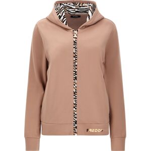 Freddy Felpa cappuccio e zip in viscosa con inserti tigrati Roebuck Animalier Donna Xx Large