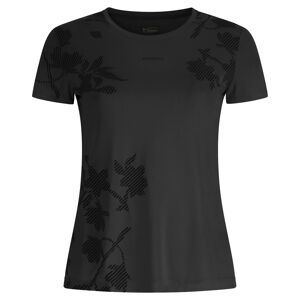Freddy T-shirt slim fit decorata da stampa floreale gommata Nero Donna Extra Large