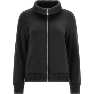 Freddy Felpa in viscosa con collo alto in costina e chiusura zip Nero Donna Medium