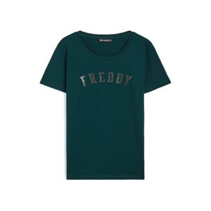 Freddy T-shirt in jersey leggero con scollo tondo e stampa glitter Ponderosa Pine Donna Extra Small