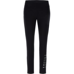 Freddy Leggings in felpa con stampa  glitter sul fondo Nero Donna Large