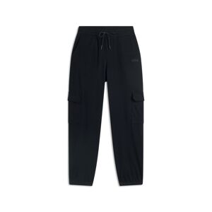 Freddy Pantaloni cargo da donna in tessuto jersey waffle Nero Donna Extra Small