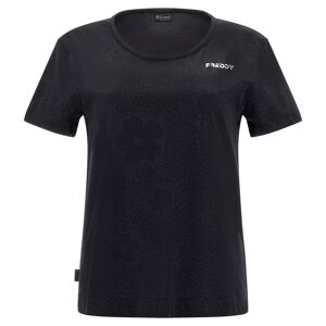 Freddy T-shirt comfort con stampa floreale puntinata all over Allover Flower Black Donna Small