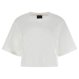 Freddy T-shirt cropped comfort fit con maniche corte a kimono Blanc De Blanc Donna Medium