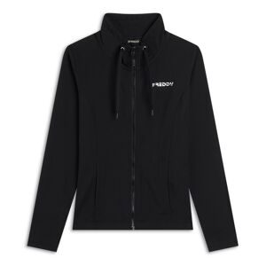 Freddy Felpa donna con zip e collo alto con coulisse Nero Donna Large