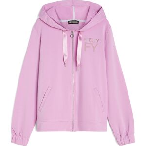 Freddy Felpa donna in french terry modal con cappuccio e zip Orchid Donna Extra Large