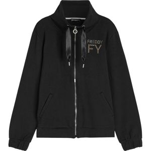 Freddy Felpa donna in french terry modal con collo alto e zip Nero Donna Extra Small