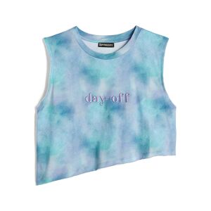 Freddy T-shirt tie dye corta con fondo asimmetrico dal taglio a vivo Printed Tie Dye Multicolor Donna Extra Large