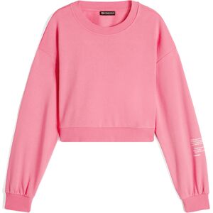 Freddy Felpa donna girocollo corta in vita con stampa sulla manica Pink Carnation Donna Large